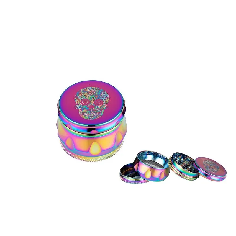 Alu Grinder 4-teilig 53mm Rainbow Skull