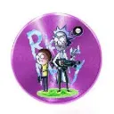 Rick and Morty Aluminium Grinder Purple 4 Parts 50mm