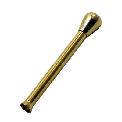 [000100340] SCHNUPFROHR, GOLD MIT AUSSTÜLPUNG