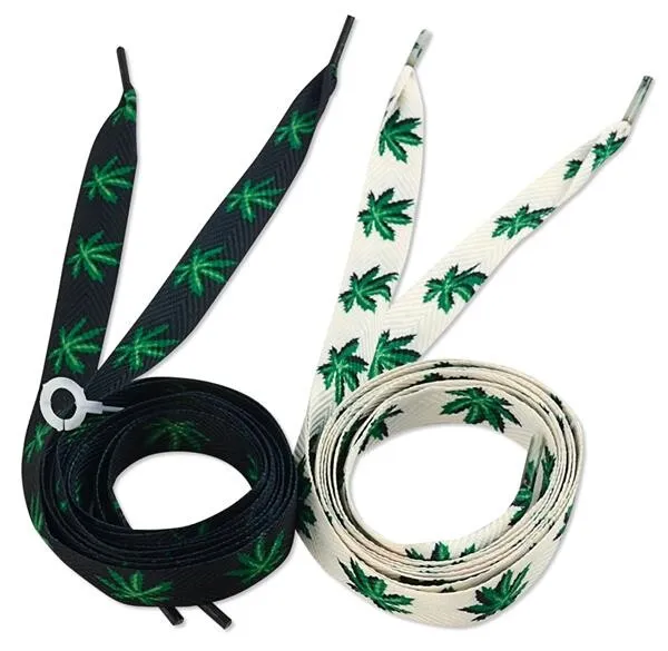 [000400530] SCHNÜRSENKEL-PAAR MIT HANFBLATT (ASSORTIERT)