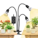Sansi Three Head Clip-on Grow Light mit Timer, 3 x 10 W
