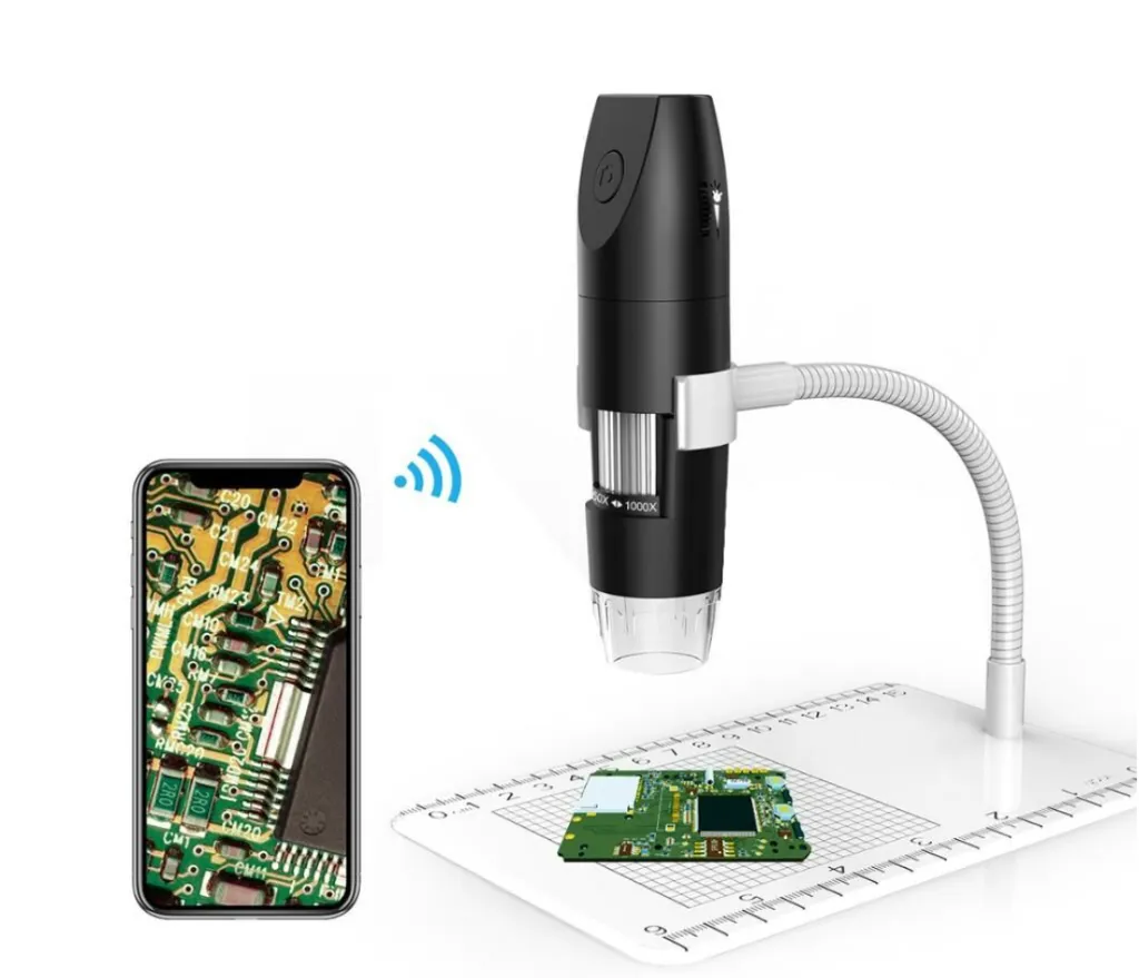 Mikroskop 1000x Zoom mit 8 LED / Wifi & App