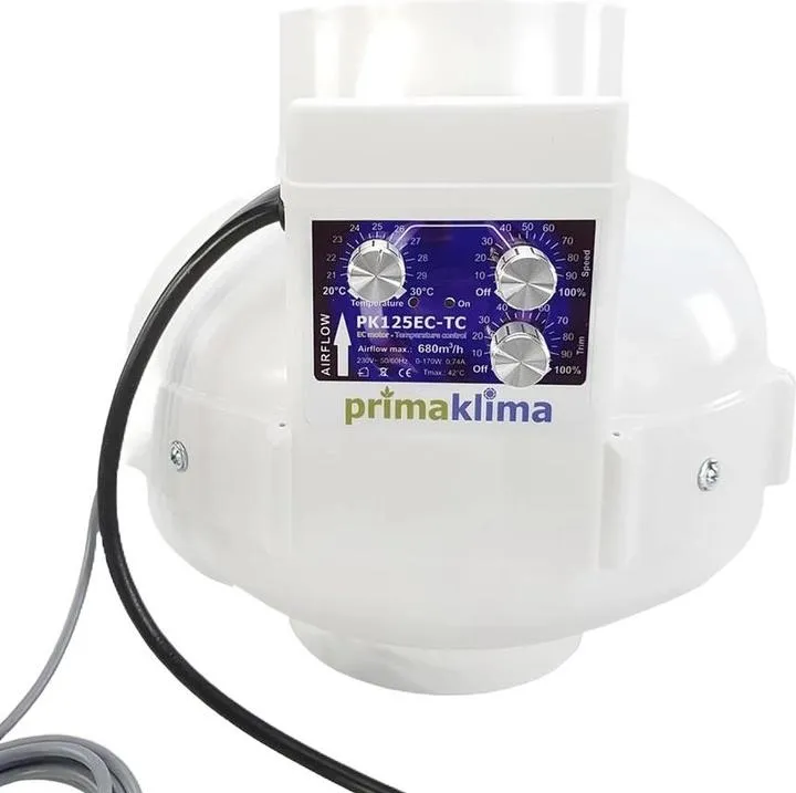 Rohr-Ventilator EC 125 Temp/Speed Control von PrimaKlima