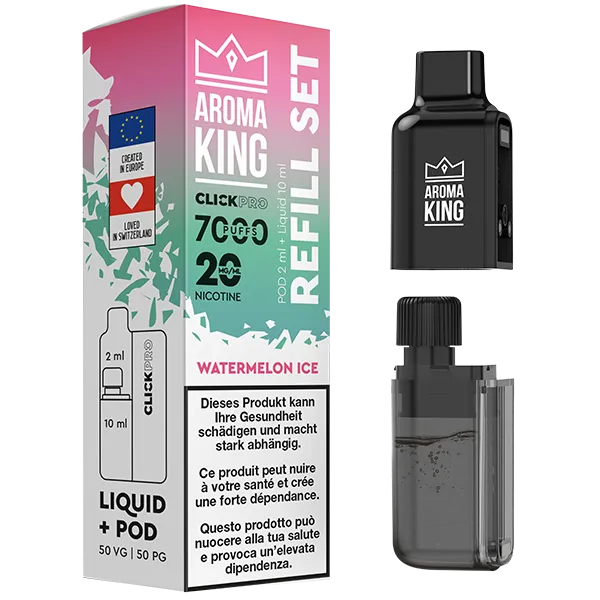 [7777777888] Aroma King Click Pro Nachfüller (Watermelon Ice, Single)