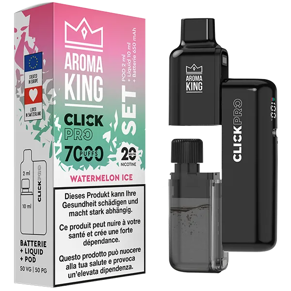 [7777777878] Aroma King Click Pro 7000er Set (Watermelon Ice, Single)