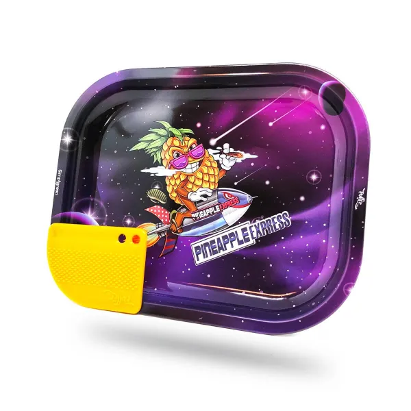 Best Buds Metal Rolling Tray S with Magnetic Grinder Card
