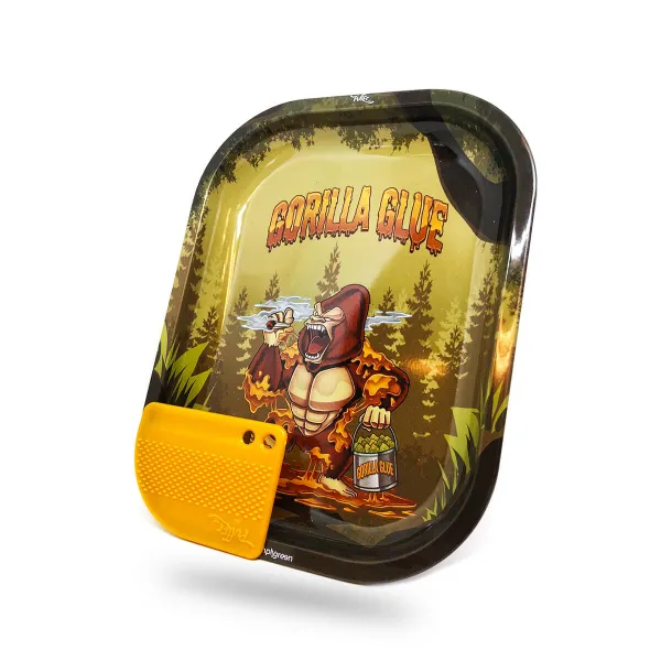 Best Buds Metal Rolling Tray S with Magnetic Grinder Card