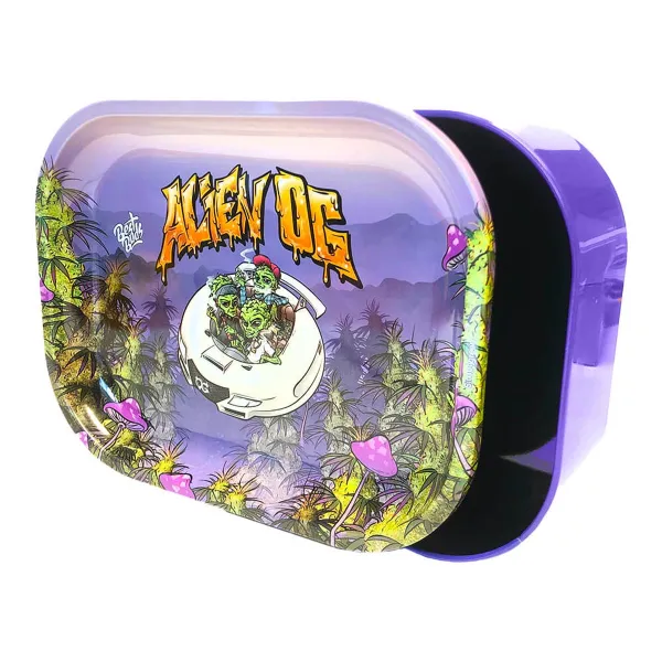 Best Buds Thin Box Rolling Tray with Storage