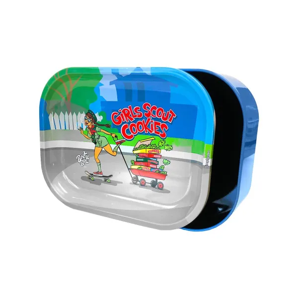 Best Buds Thin Box Rolling Tray with Storage