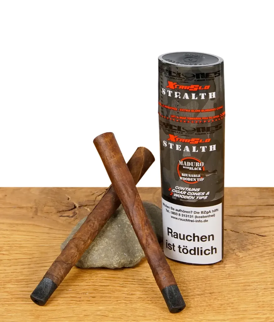 [7777778085] CYCLONES XTRA STEALTH BLUNTS MIT HOLZFILTER (Single)