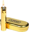 Clipper Feuerzeug Gold aus Metall inkl. Geschenkdose