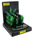 Clipper Feuerzeug Green Shiny Leafs aus Metall