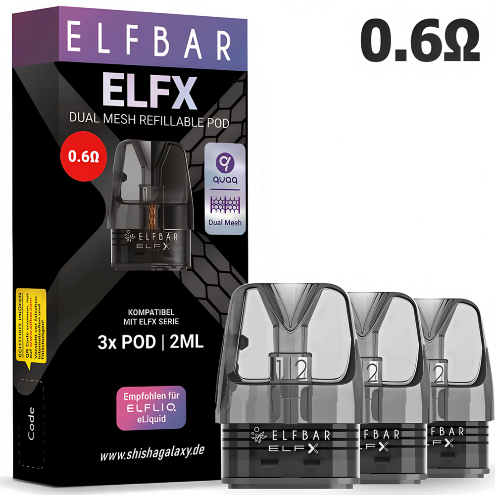 [7777778271] ELFBAR ELFX Pod 3x (0.6Ohm, Single)