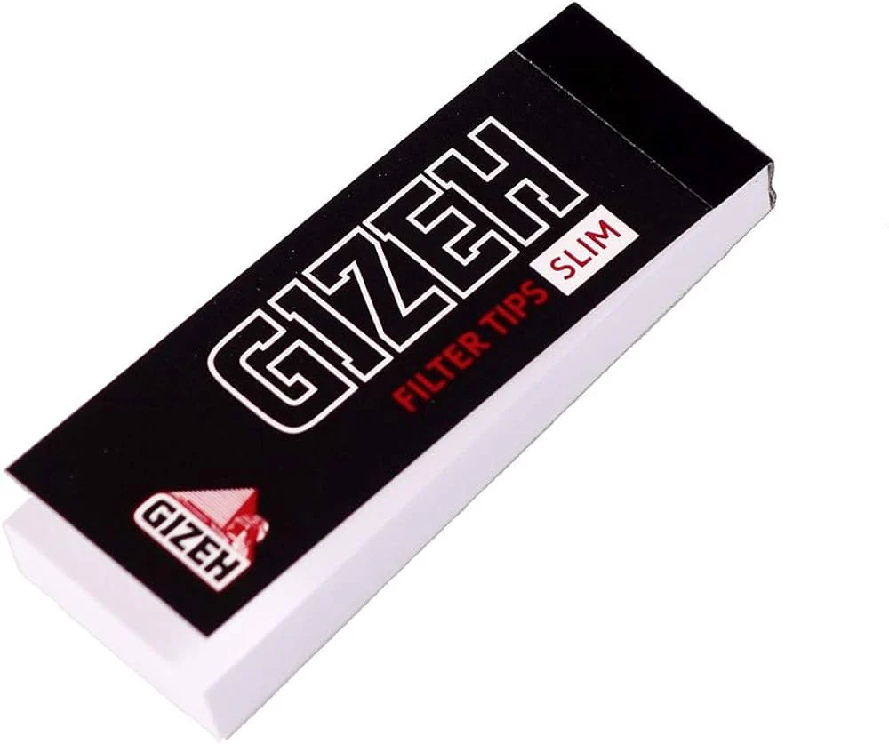 [7777778543] GIZEH Black Filter Tips Slim (Single)