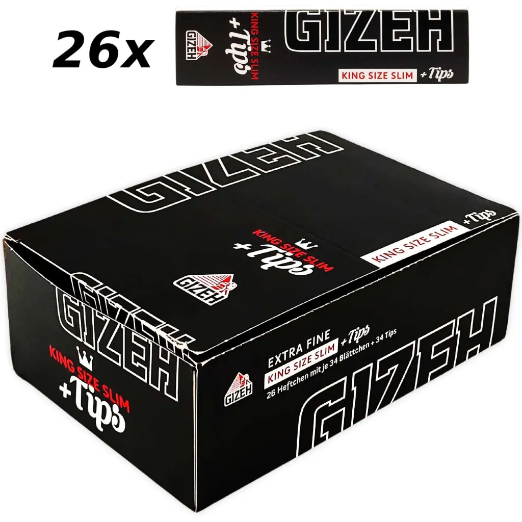 Gizeh Black King Size Slim+Tips