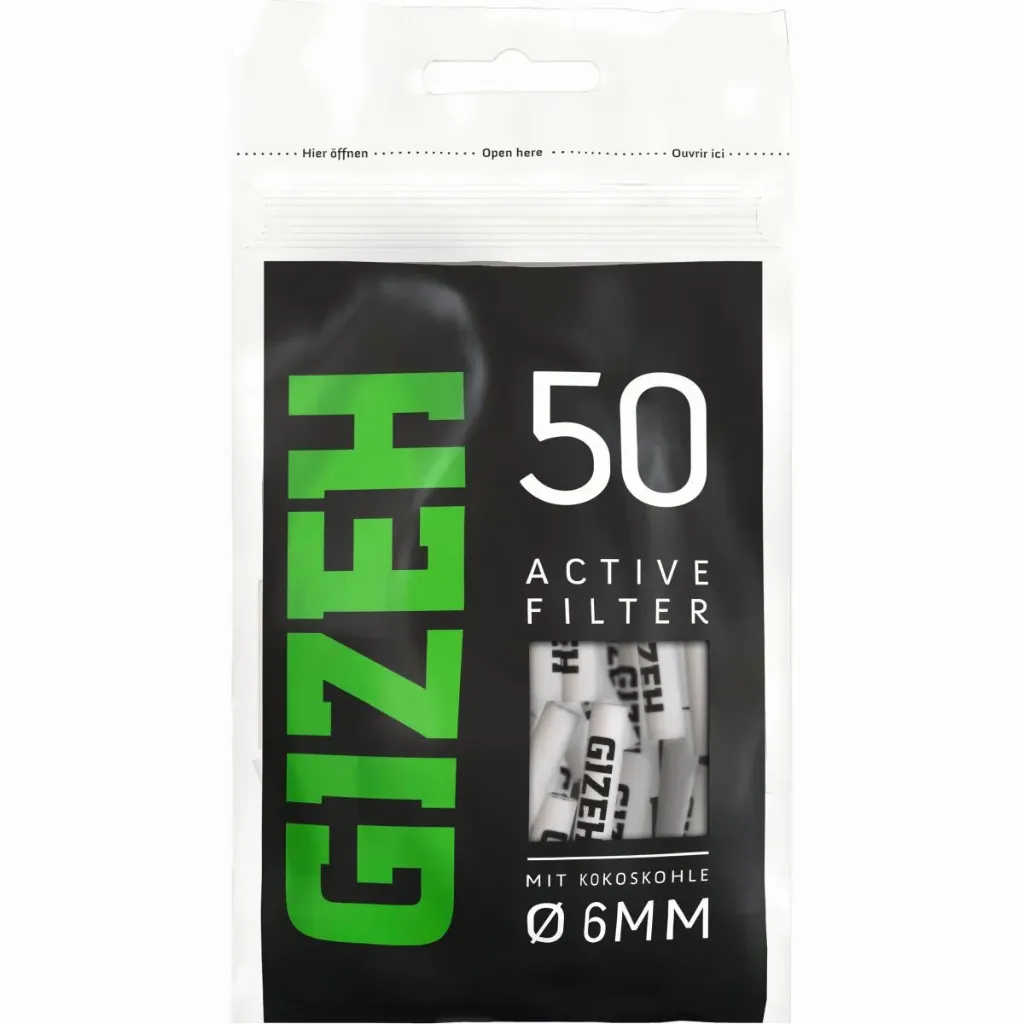 GIZEH Active Filter 6mm - 50 Stück