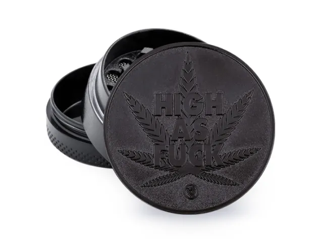 Metal Grinder Black High As Fuck 3-teilig 40mm