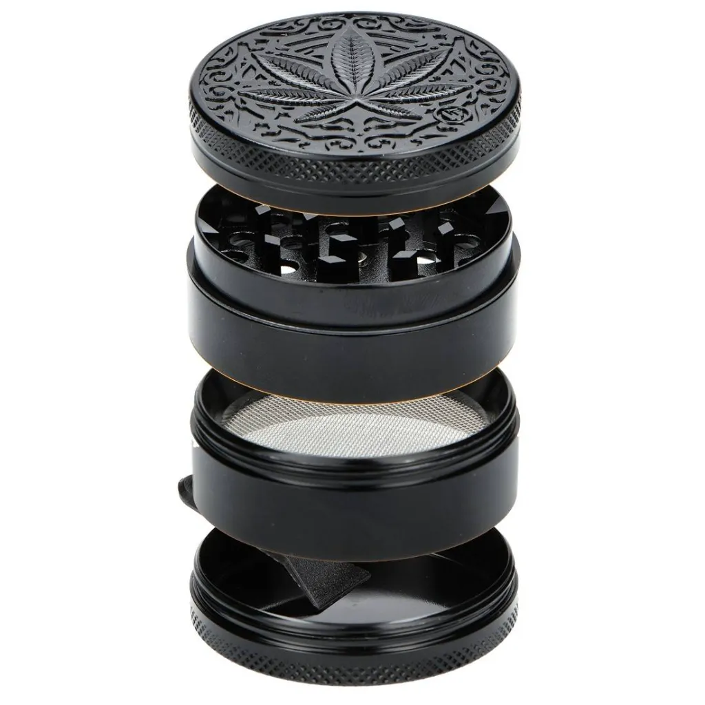 Metal Grinder Black Trance Leaf 4-teilig 50mm