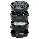 Metal Grinder Black Trance Leaf 4-teilig 50mm