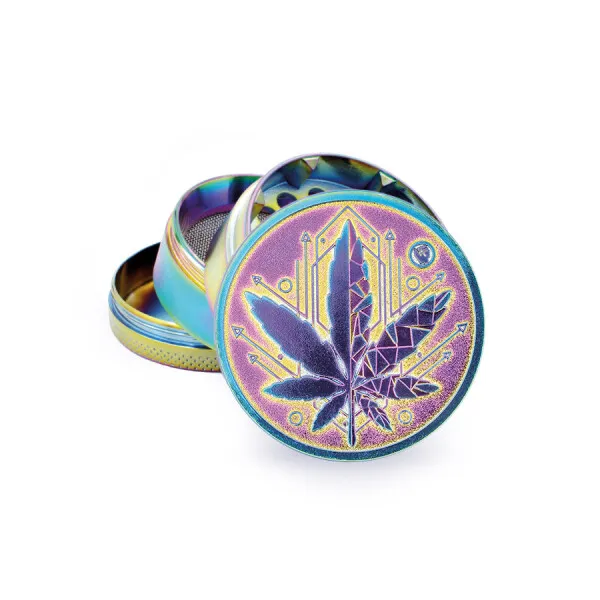 [7777779041] Metal Grinder Icy GEOMETRICAL LEAF+C1 4-teilig 50mm (Single)