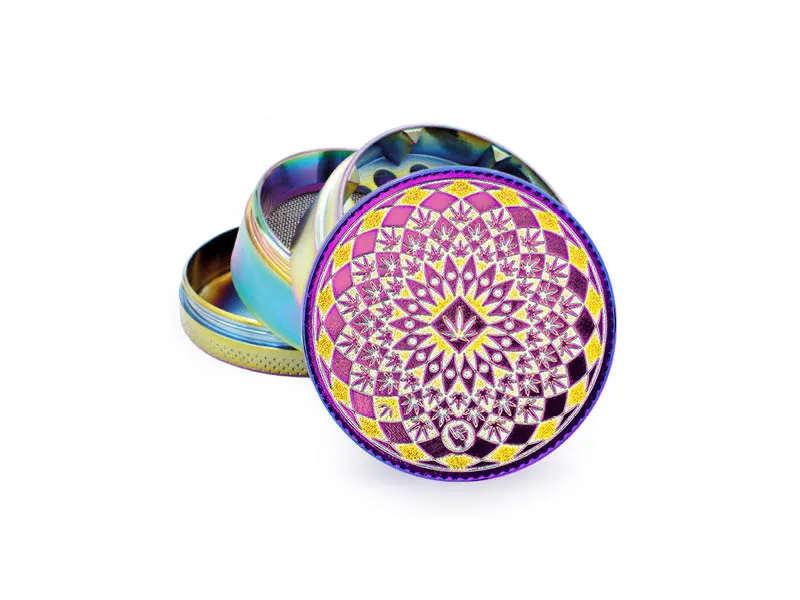 [7777779045] Metal Grinder Icy Leaf Pattern 3-teilig 40mm (Single)