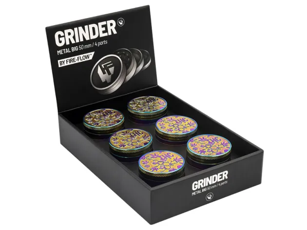 Metal Grinder Icy THC Molecules 4-teilig 60mm