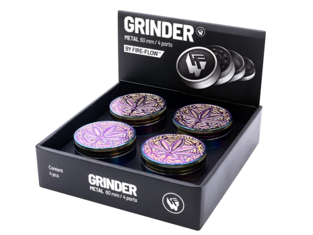 Metal Grinder Icy Trance Leaf 4-teilig 60mm