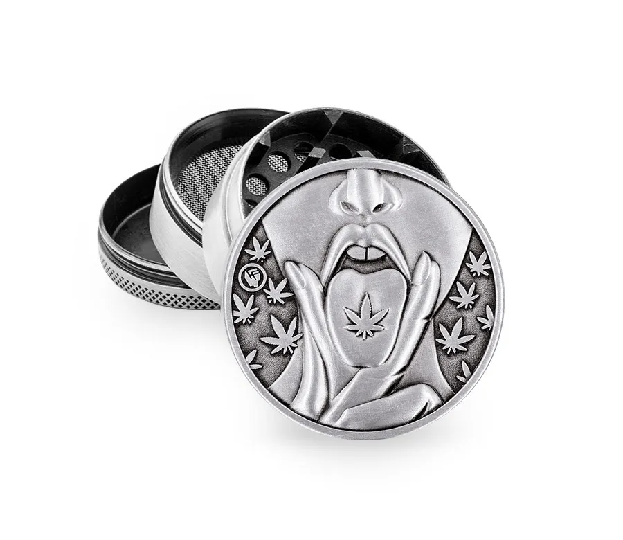 [7777779053] Metal Grinder Silver 420 Girl 4-teilig 50mm (Single)