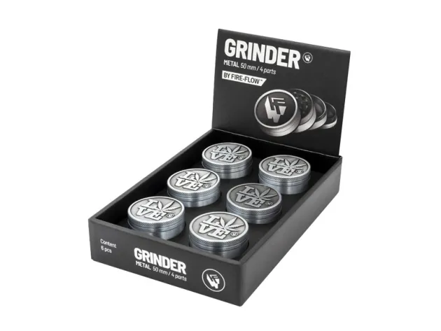 Metal Grinder Silver 420 Heart 3-teilig 40mm