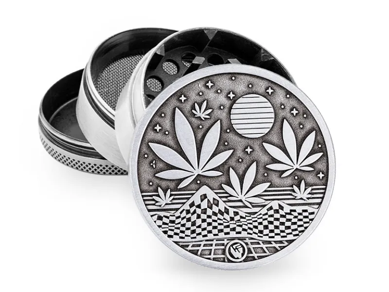 [7777779061] Metal Grinder Silver Leaves 37 1 4-teilig 50mm (Single)