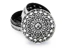 Metal Grinder Silver Mandala Leaf 3-teilig 40mm