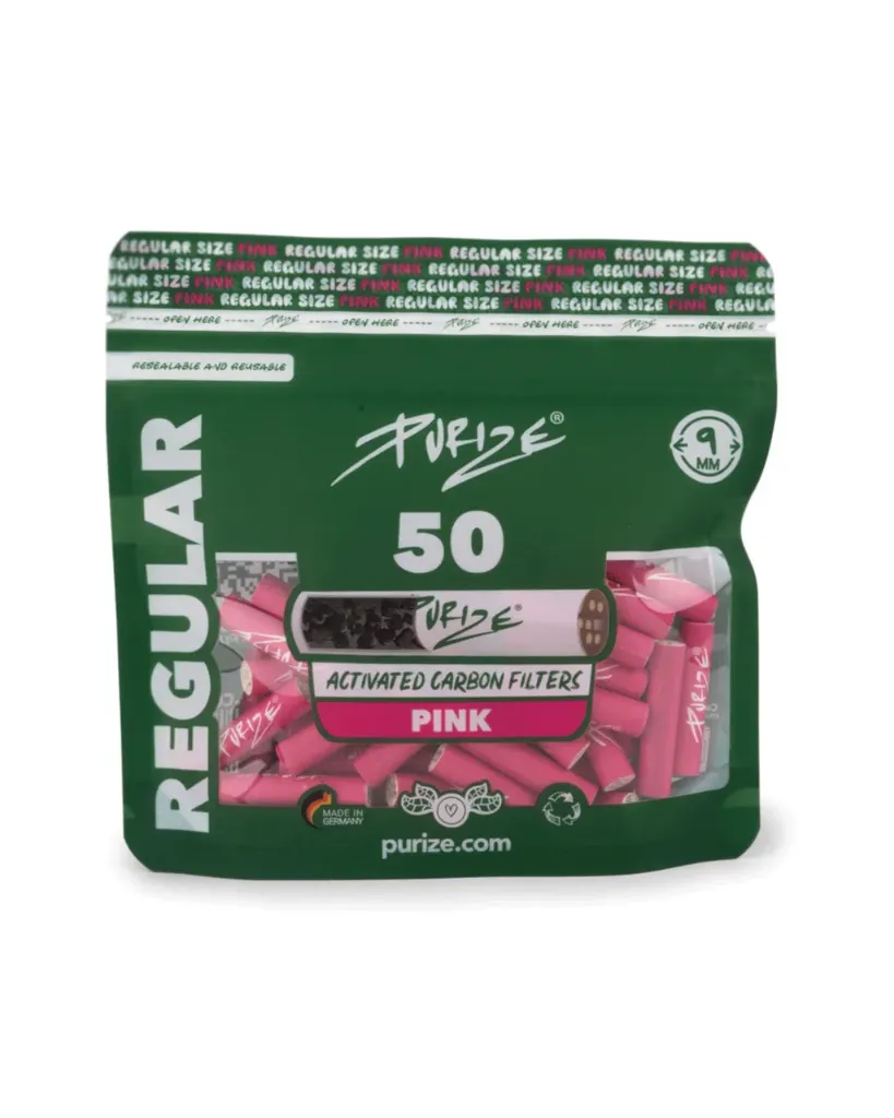 [7777779211] Purize Aktivkohlefilter 9 mm 50 STK (Pink, Single)