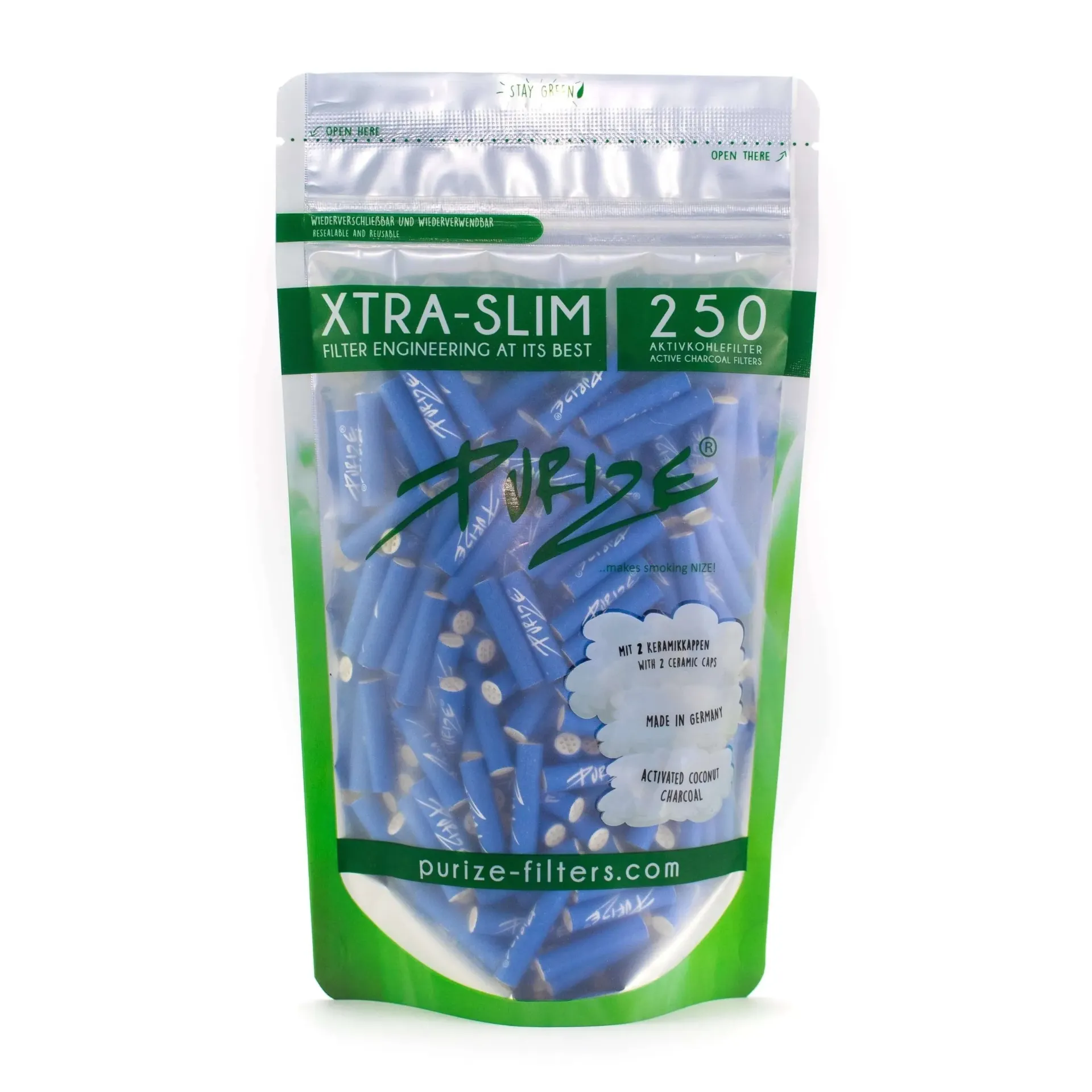 Purize Xtra Slim Aktivkohlefilter 6mm 250 Stk