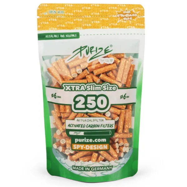 Purize Xtra Slim Aktivkohlefilter 6mm 250 Stk