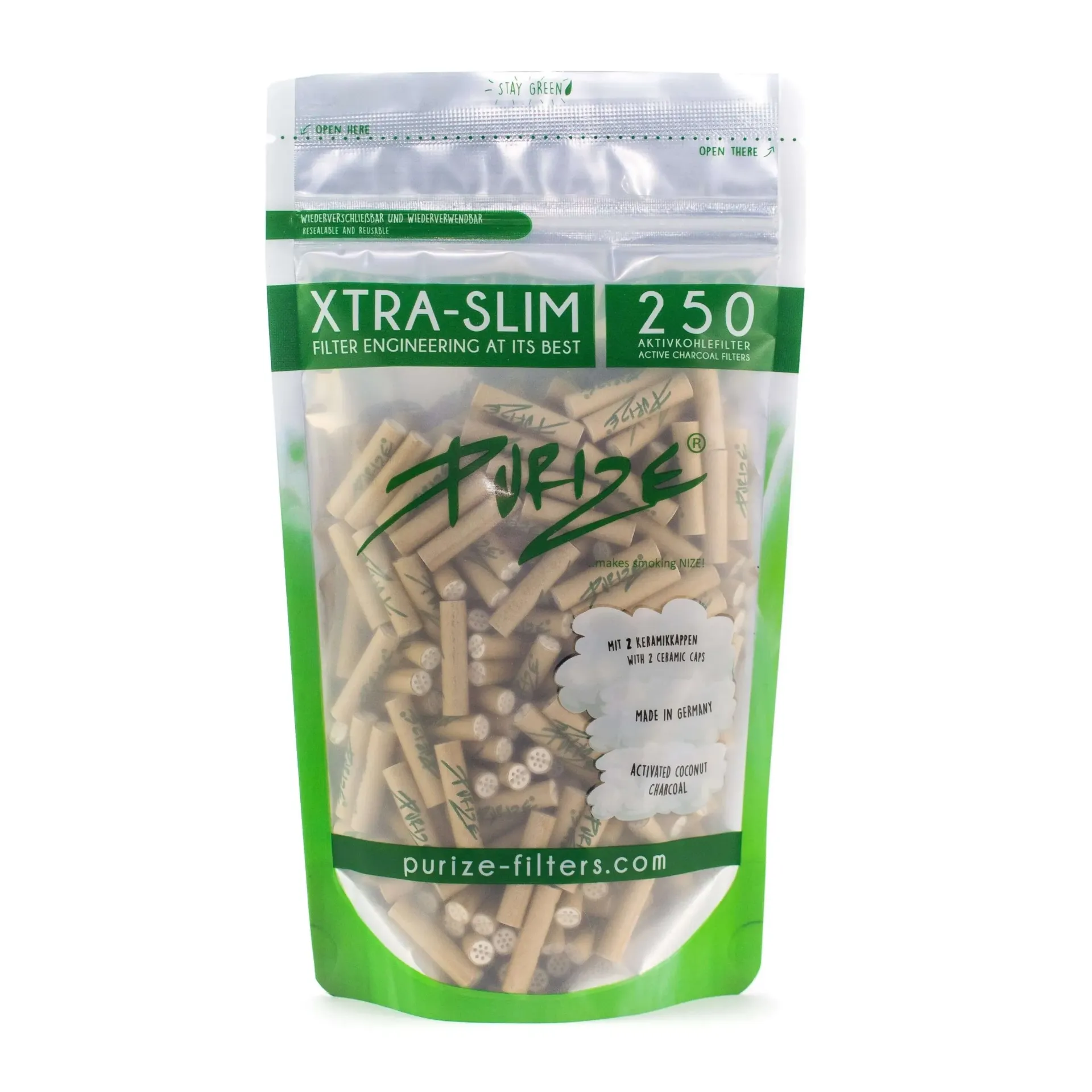 Purize Xtra Slim Aktivkohlefilter 6mm 250 Stk