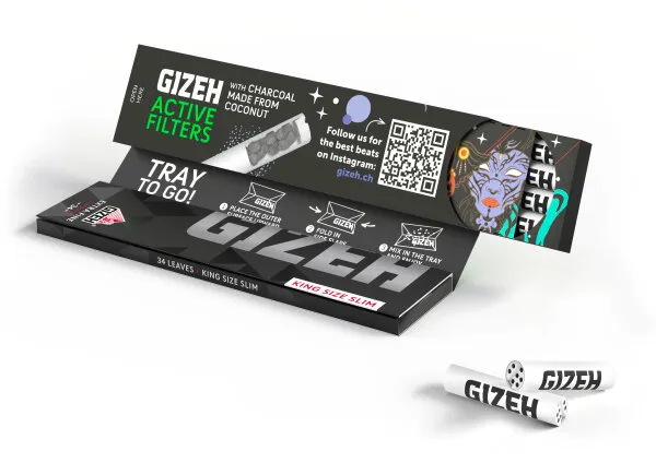 GIZEH Beats Swiss Edition King Size Slim + Active Filter