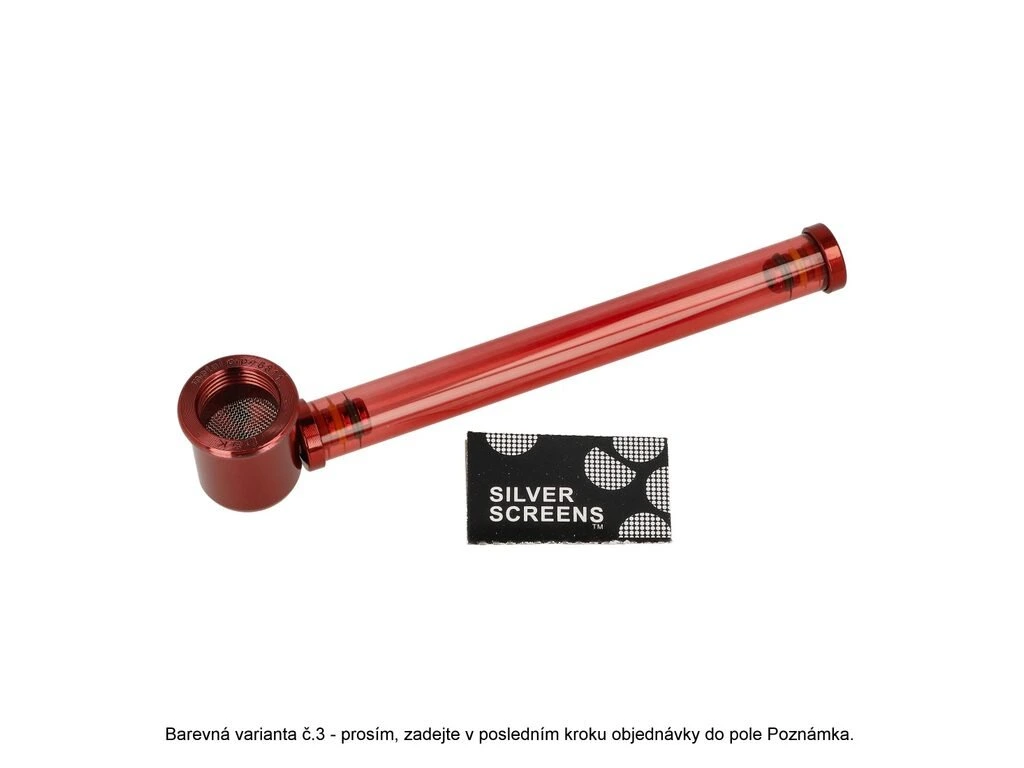 Purpfeife Bunt Metall/Glas