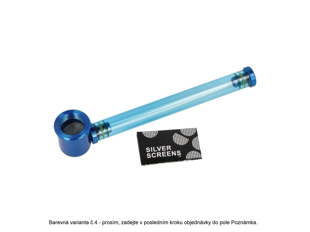 Purpfeife Bunt Metall/Glas