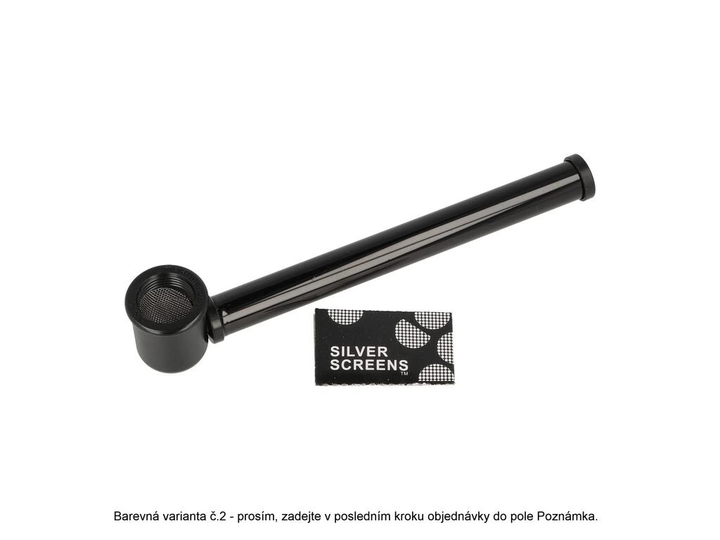 Purpfeife Bunt Metall/Glas