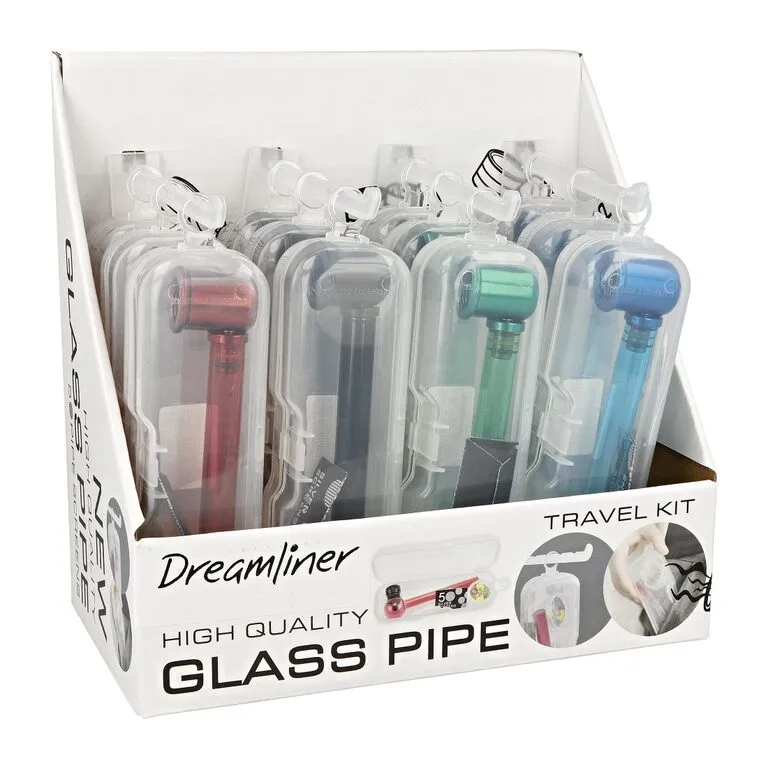 Purpfeife Bunt Metall/Glas