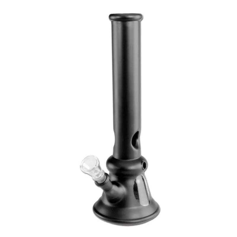 Glasbong Schwarz 30cm