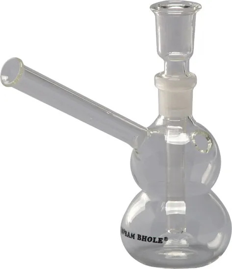 [400484] GW33 Glasbong, 2-kugelig, 16cm, 14.5er Schliff