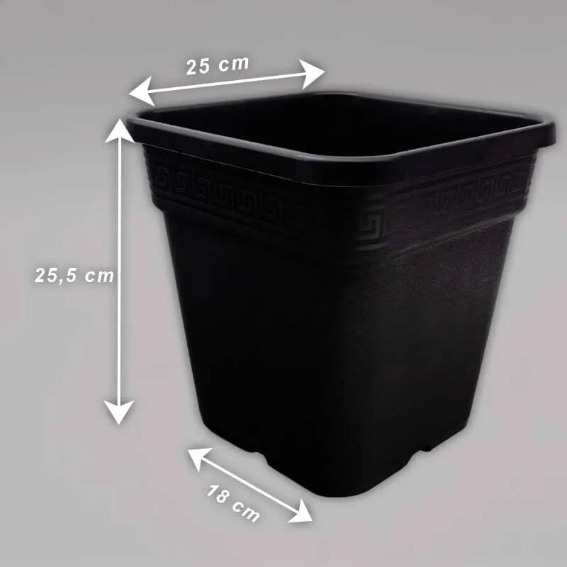 Vierkant-Topf 22 x 22 x 26 cm, 11 L