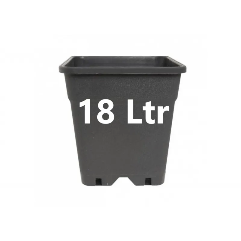 [3256734245] Topf Kunststoff vierkant 30,5 × 30,5 × 31,6 cm 18 Liter