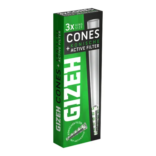 [3457456876487] GIZEH Black Cones + Active Filter Konisch (3 Stk.) (Single)