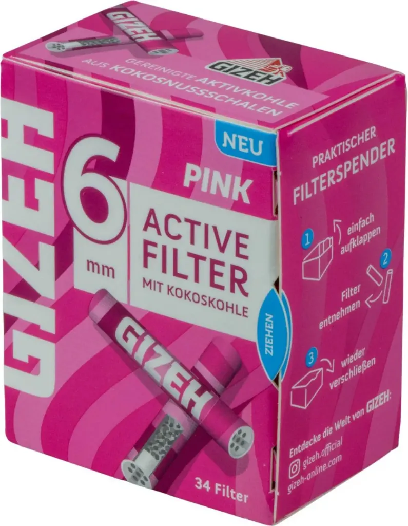 [4574568678] GIZEH Pink Active Filter 6mm (34) (Single)