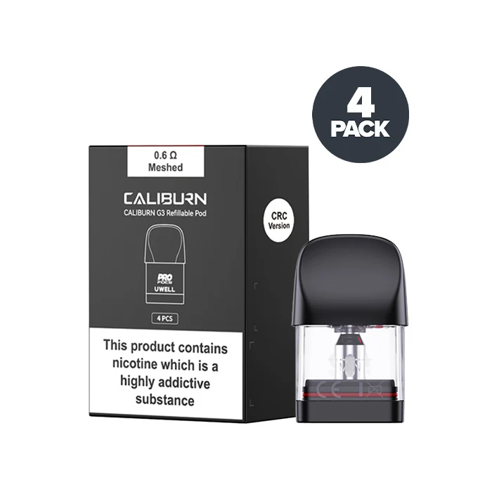 4 x Uwell Caliburn G3/G3 Pro/G4 Pod 2.5ml