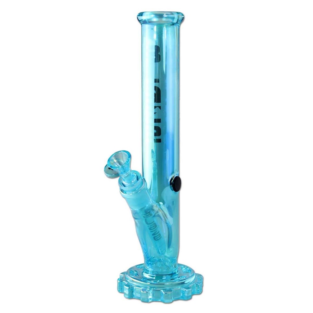 [ND-2018274-29] BLAZE Gear Bong Rainbow/Metallic Effect Blue 31cm