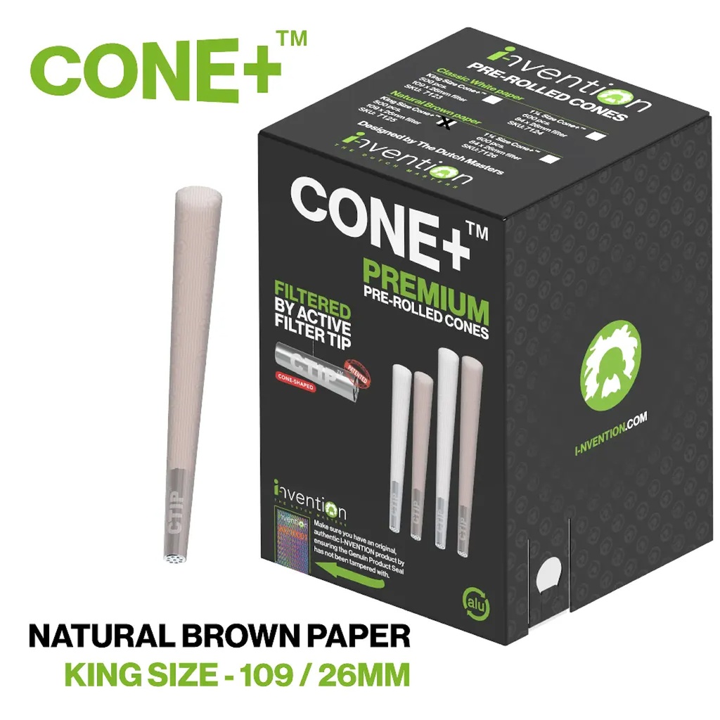 CONE+ King Size Natural Brown C Tip Filter 109/26 500pcs
