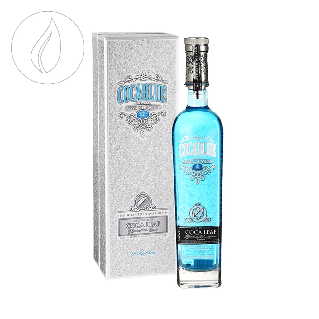 [IQ-AGWA7DLCOCABLUE] Agwa de Bolivia Coca Blue 70cl  55,5% Das Original Box